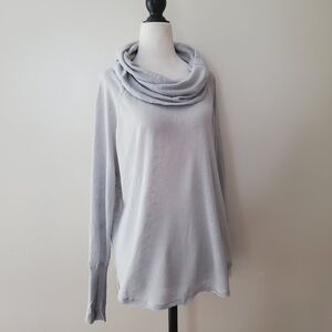 Joie Silk Linen Cowl Neck Knit Sweater